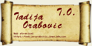 Tadija Orabović vizit kartica